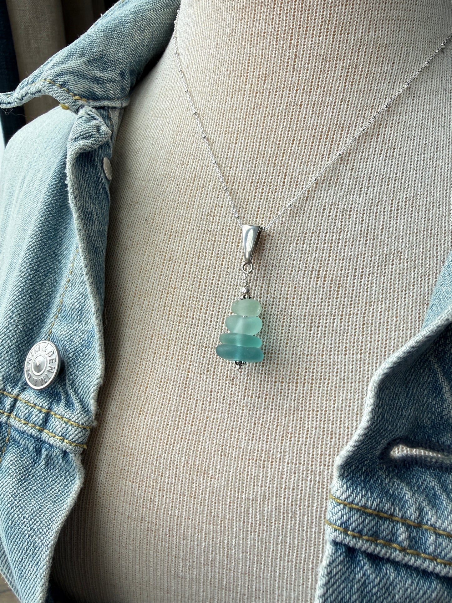Shade of the Ocean Sea Glass Necklace