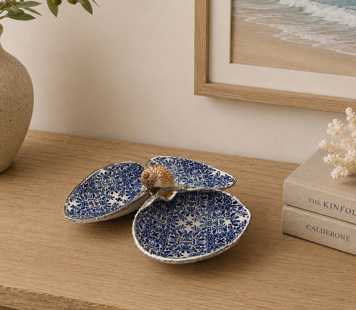 Clam Shell Blossom Trinket Dishes