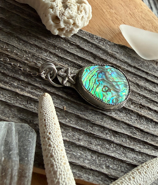 Paua Shell Sea Star Necklace