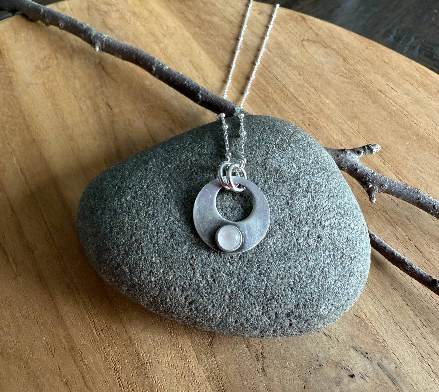 Simple Moonstone Necklace