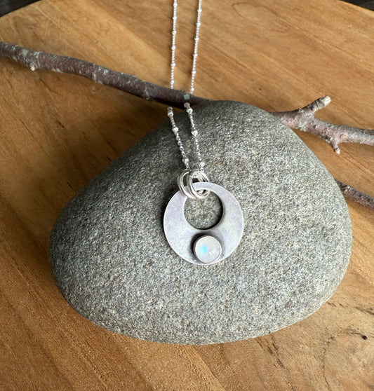 Simple Moonstone Necklace