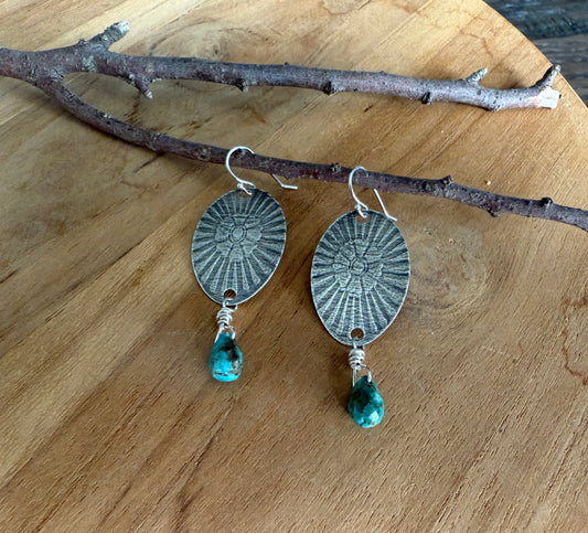 Southwestern Turquoise Dangle Earrings