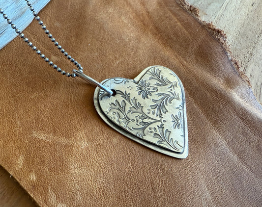 Damask Heart Necklace