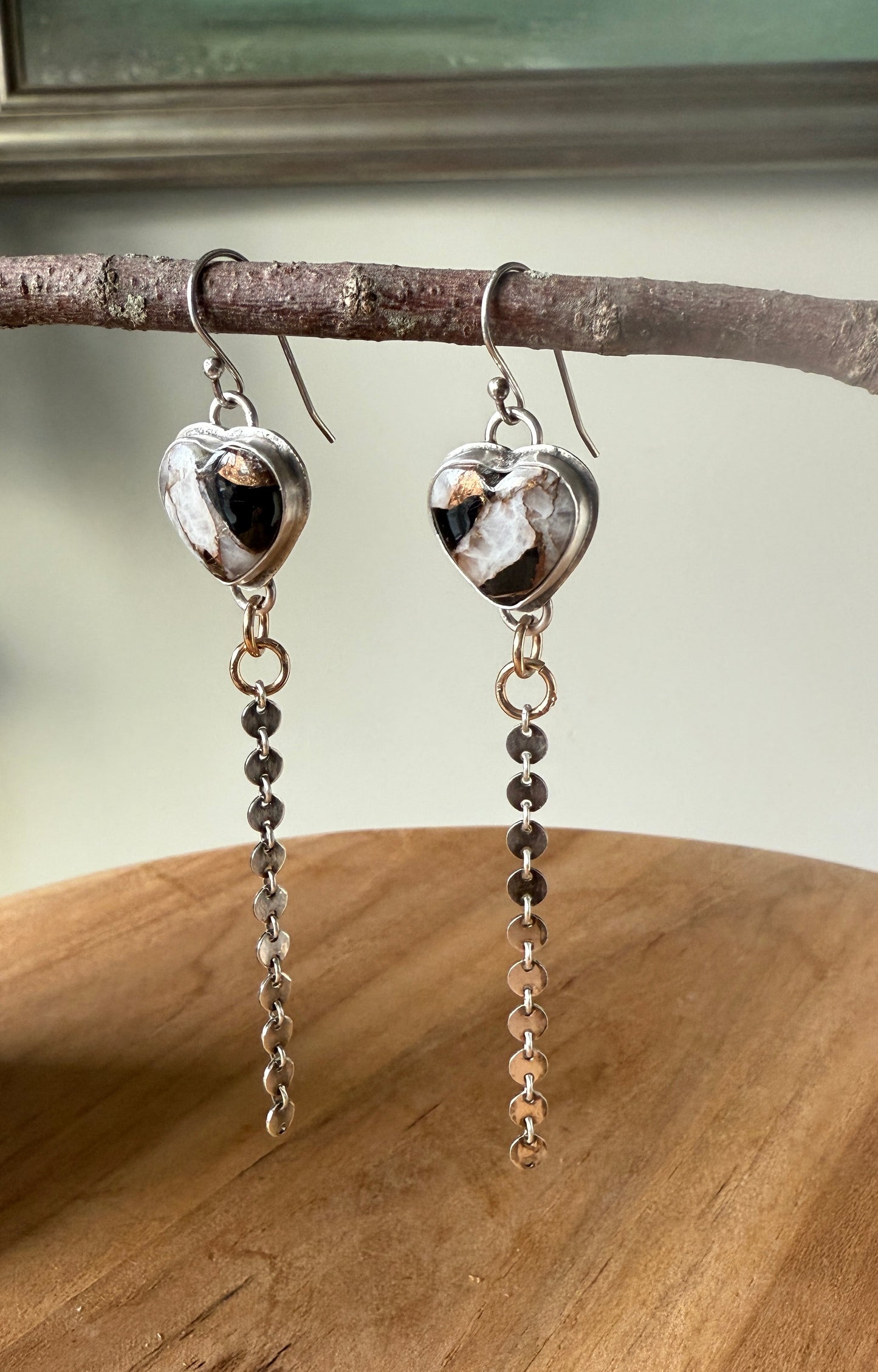 Spiny Oyster Heart Earrings