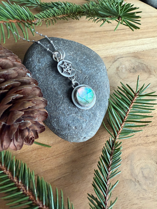 Welo Opal Snowflake Necklace