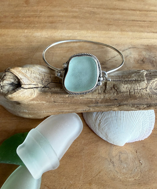 Sea Foam Sea Glass Bracelet