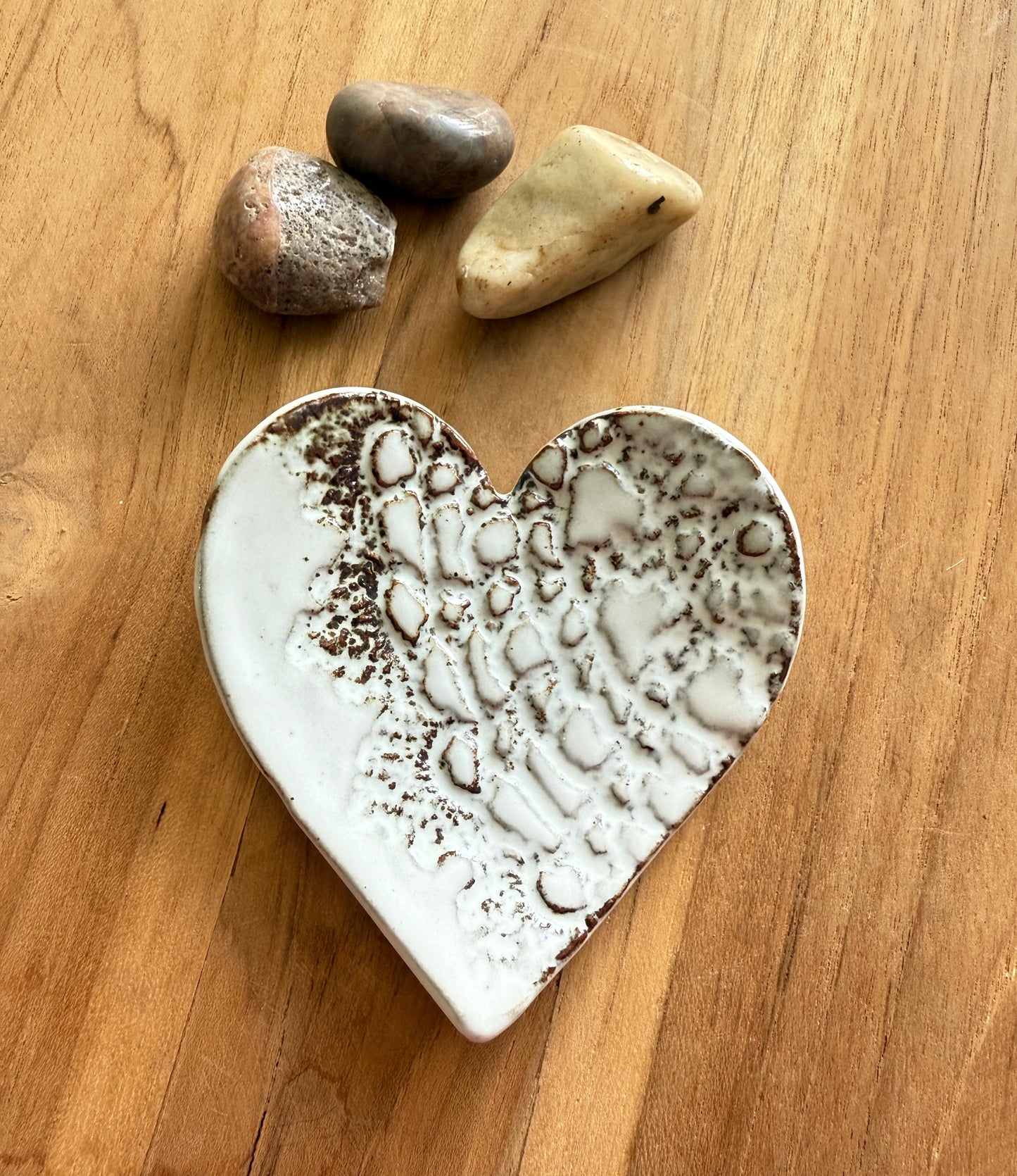 Heart Trinket Dish with Lace