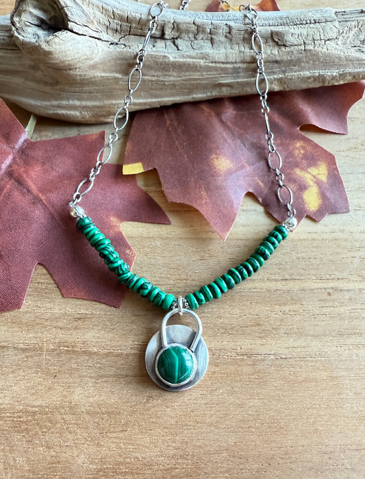 Malachite Charm Necklace
