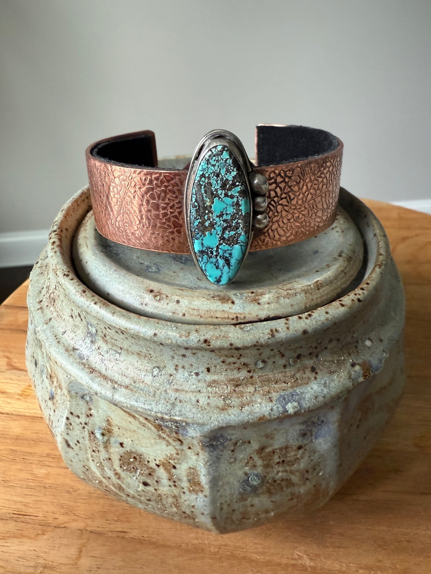 Mixed Metal Cuff with Moon River Turquoise