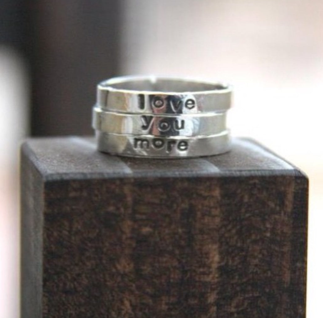 Hand Stamped Sterling Silver Rings