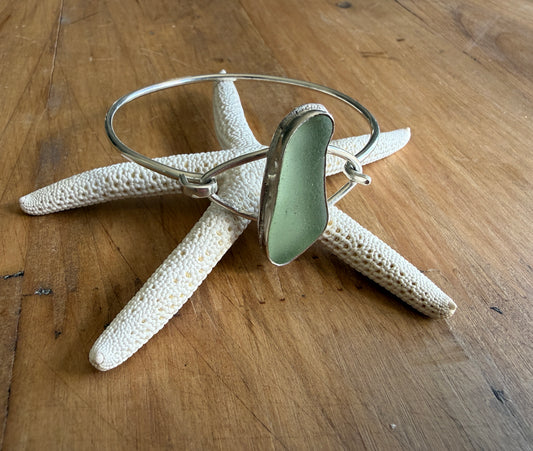 Light Green Sea Glass Bracelet
