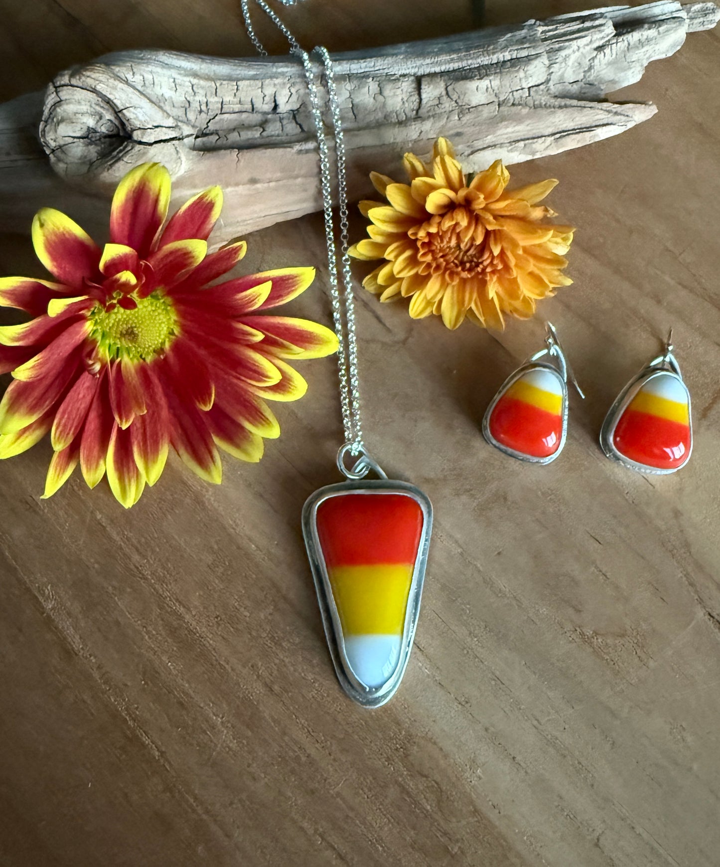 Candy Corn Earrings