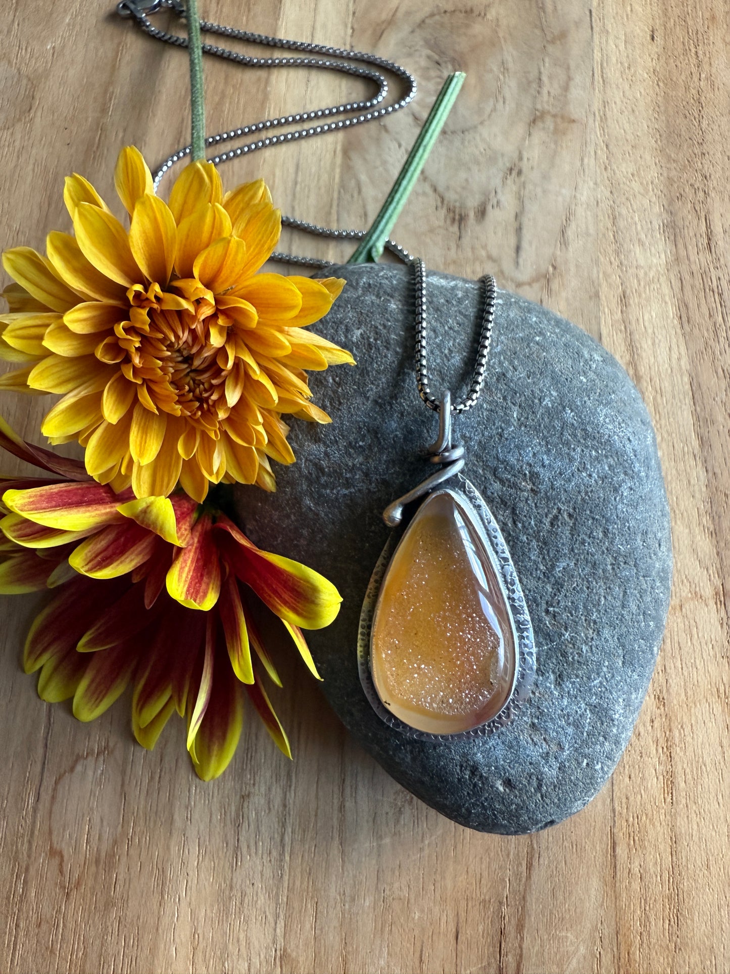 Golden Druzy Necklace