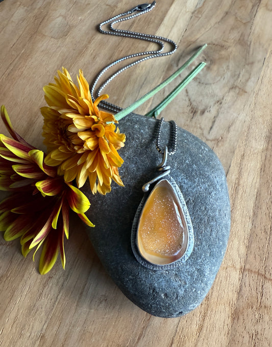Golden Druzy Necklace