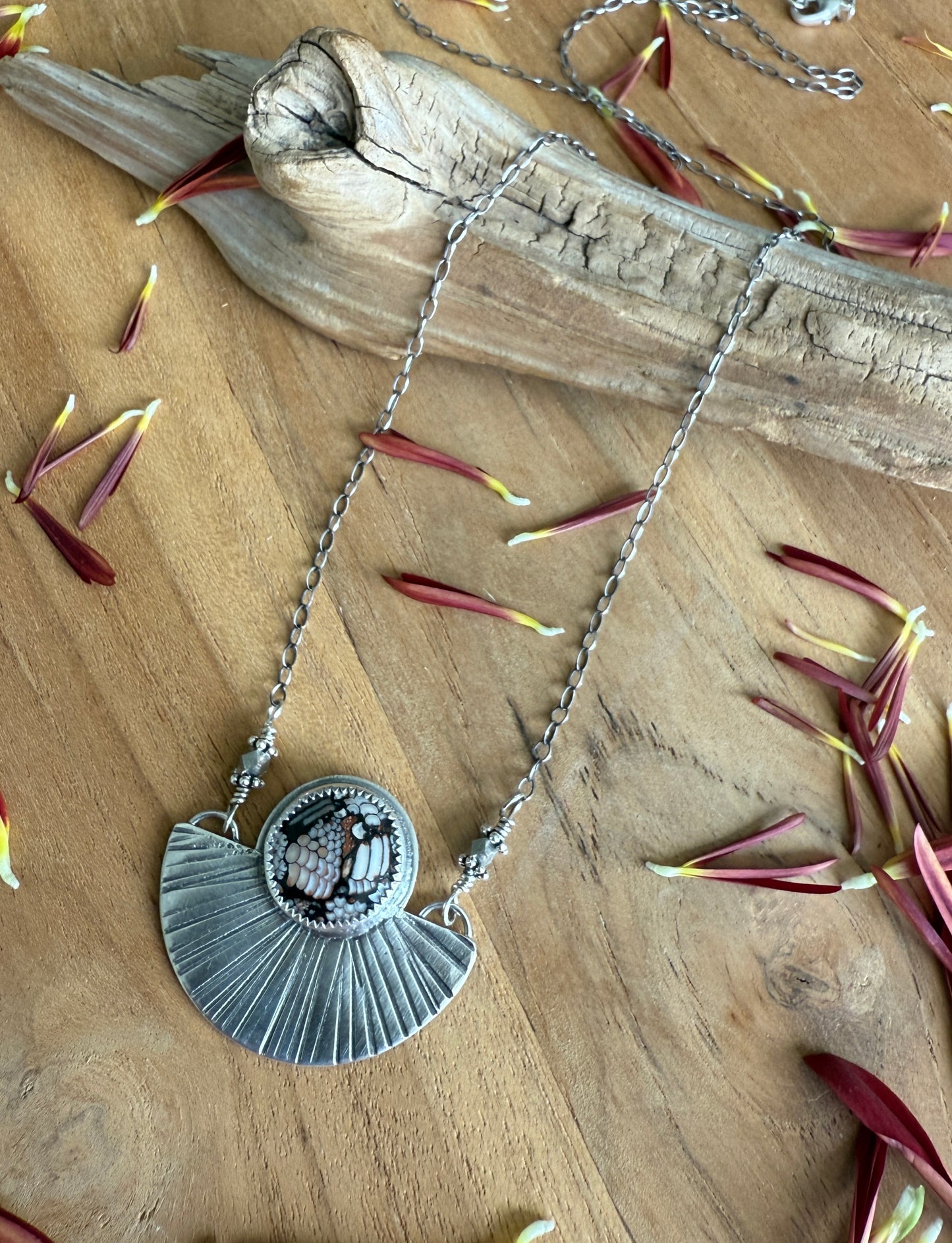 Snakeskin Stone Necklace