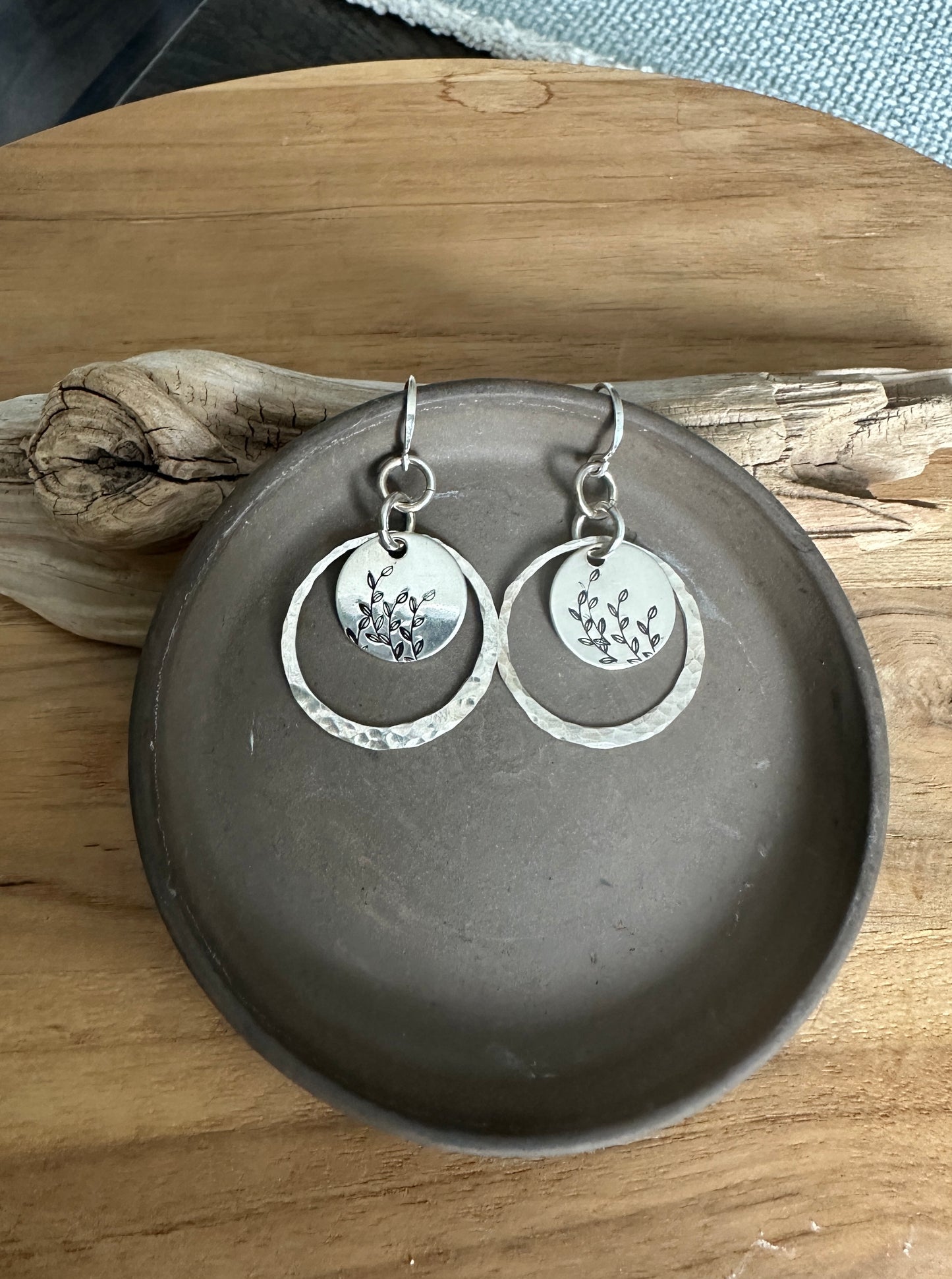 Botanical Circle Earrings