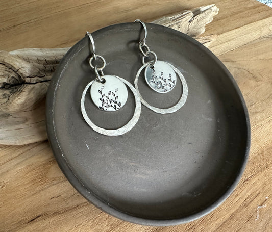 Botanical Circle Earrings