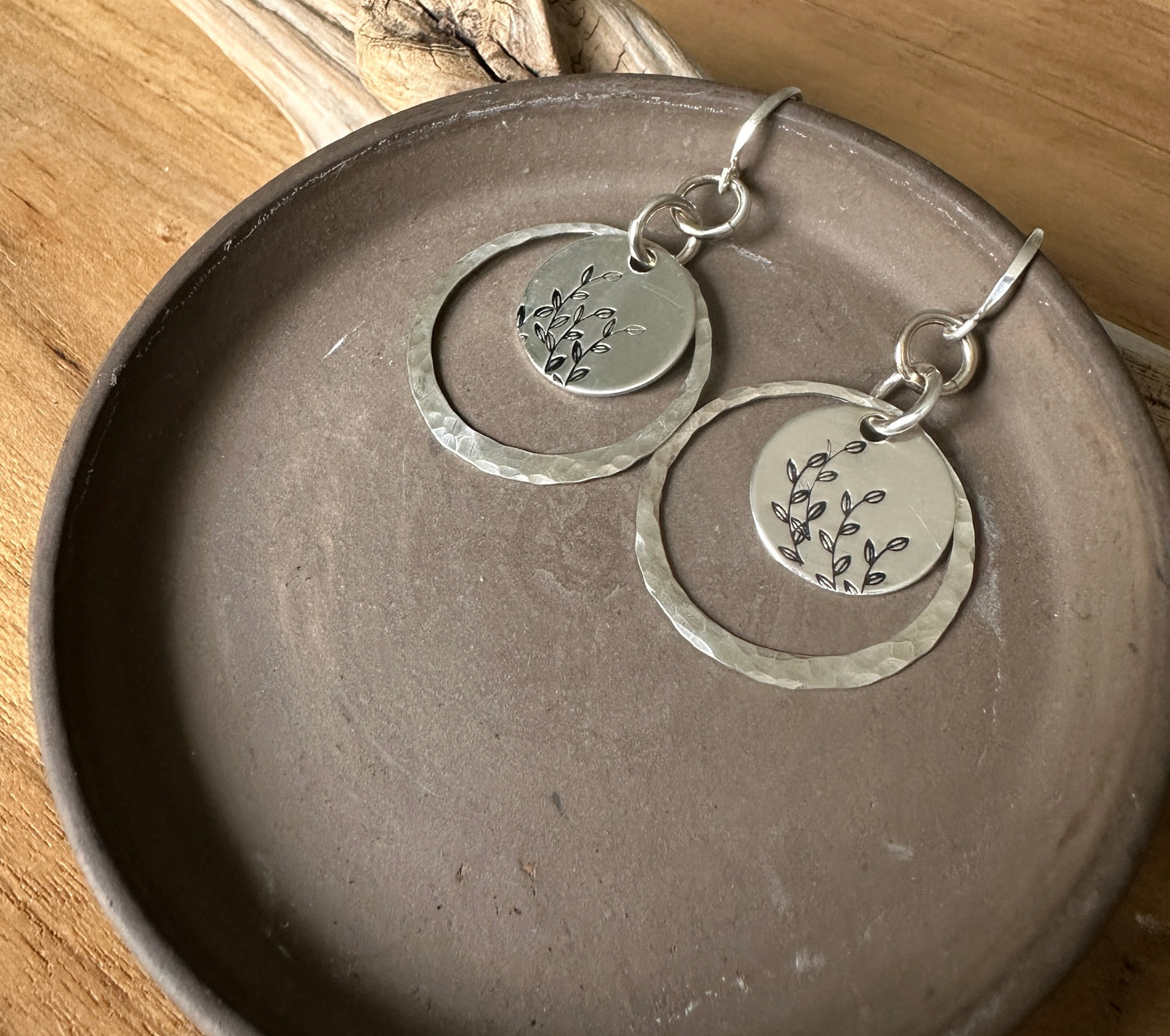 Botanical Circle Earrings