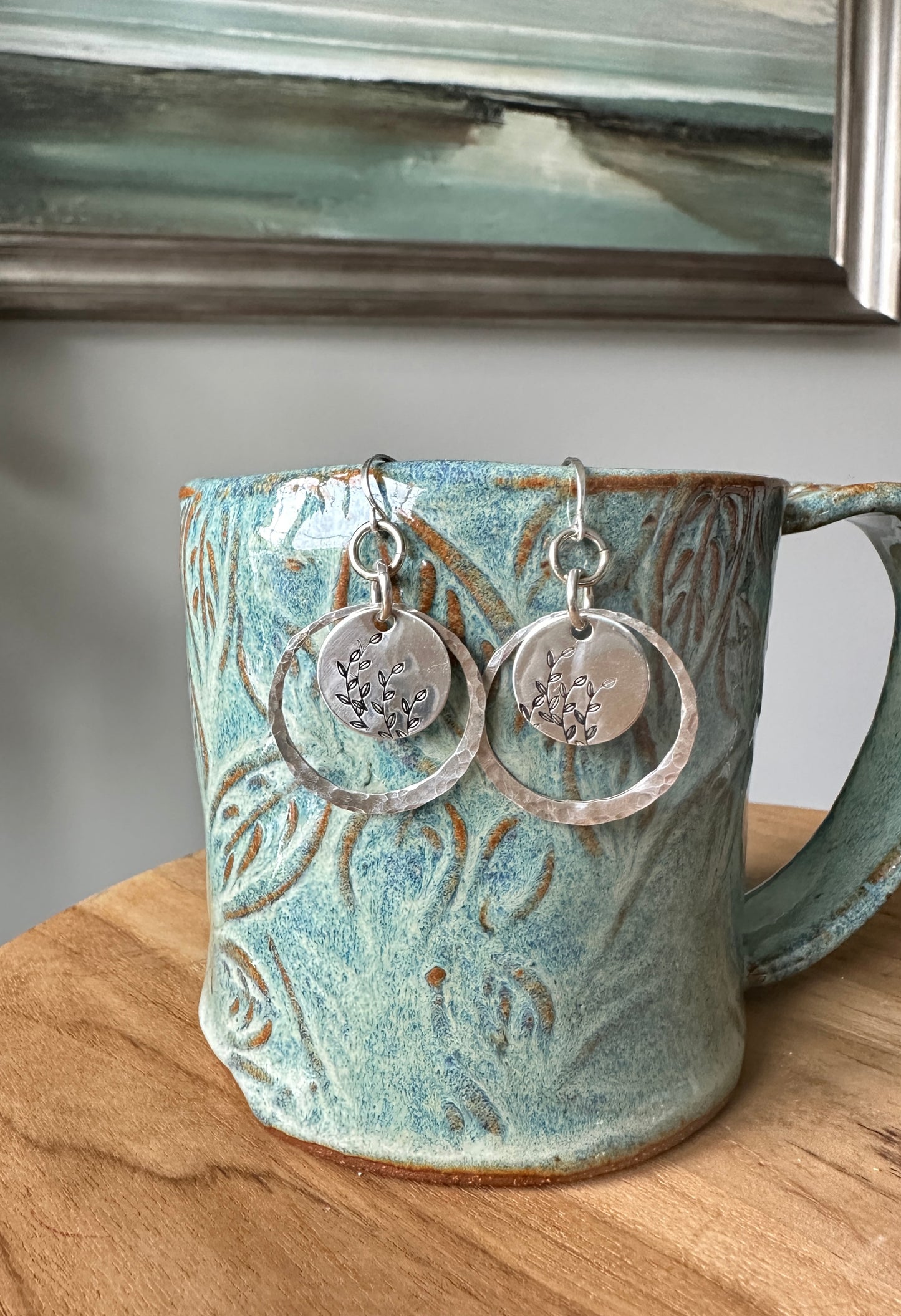 Botanical Circle Earrings