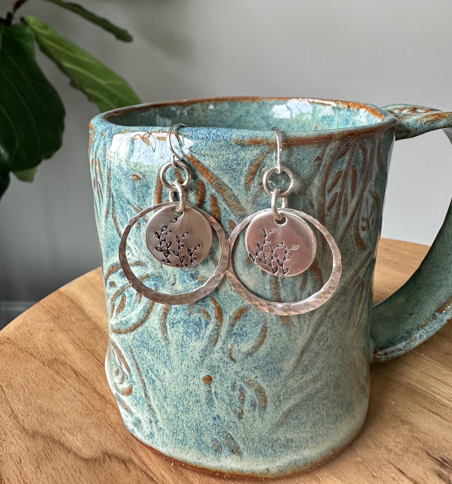 Botanical Circle Earrings