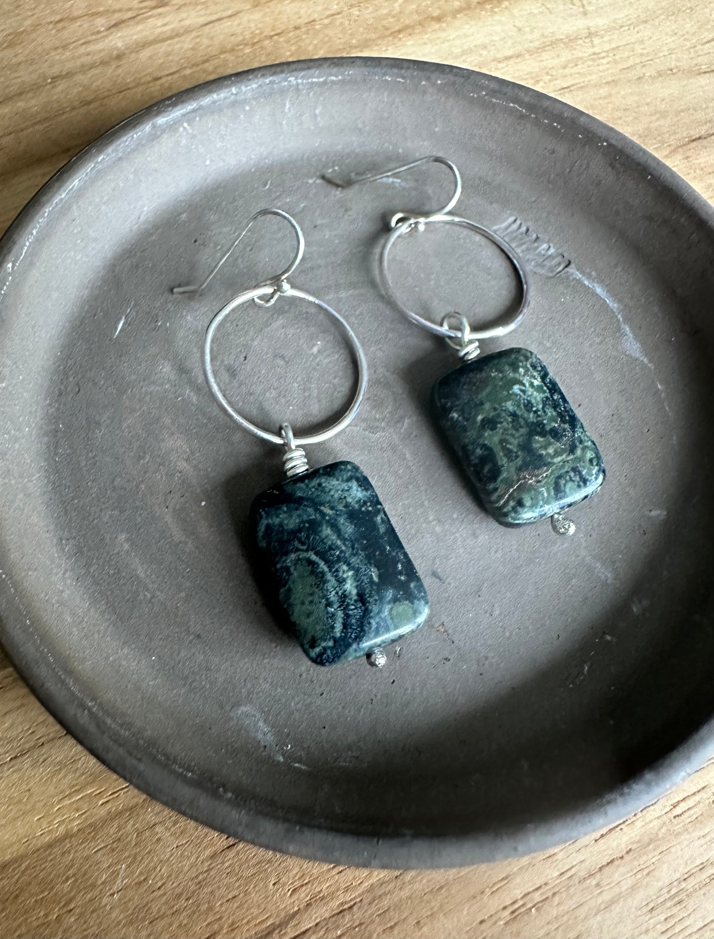 Jasper Circle Earrings