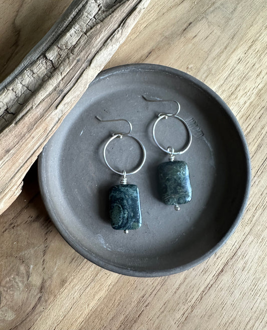 Jasper Circle Earrings