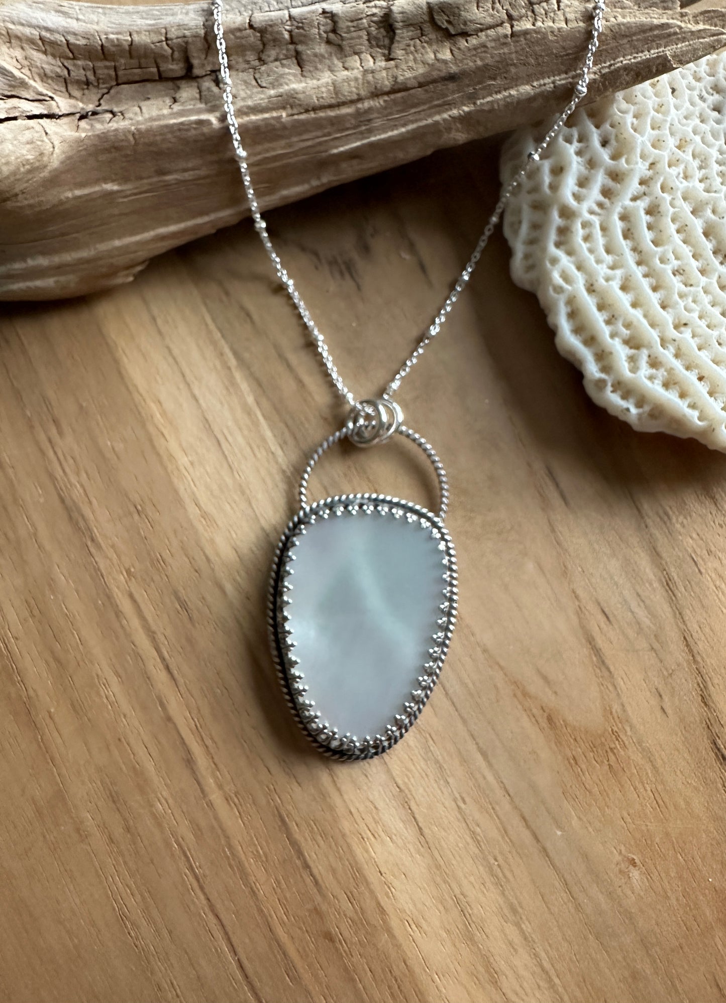 Mother Of Pearl Pendant Necklace