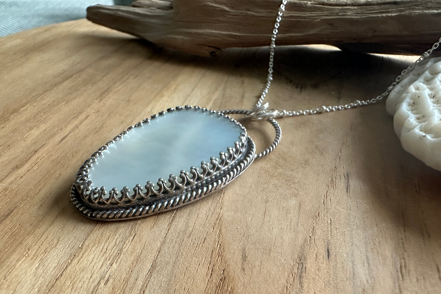 Mother Of Pearl Pendant Necklace