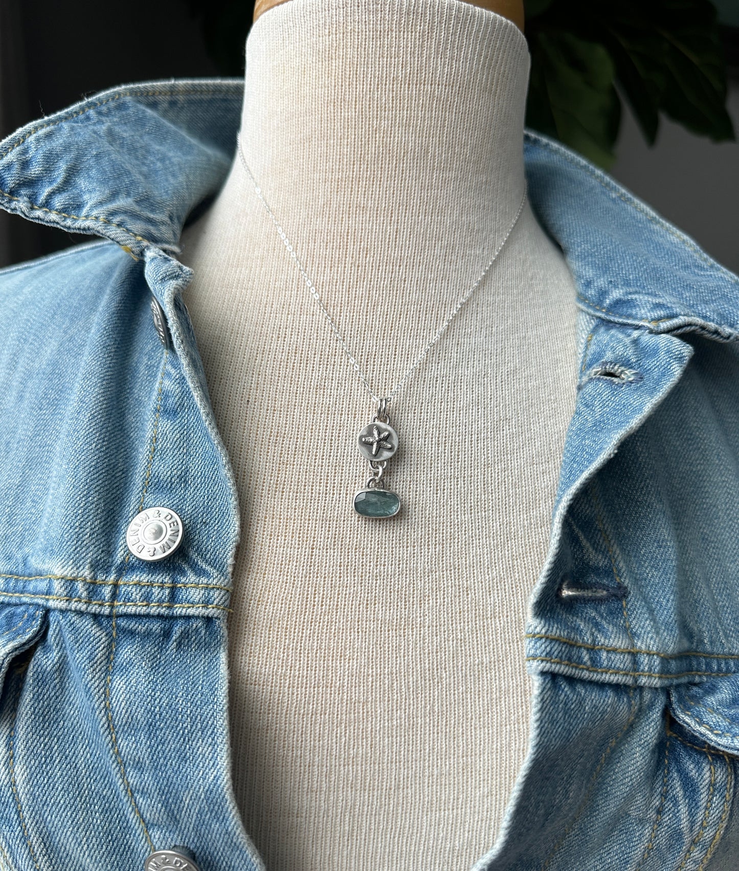 Starfish and Kyanite Necklace