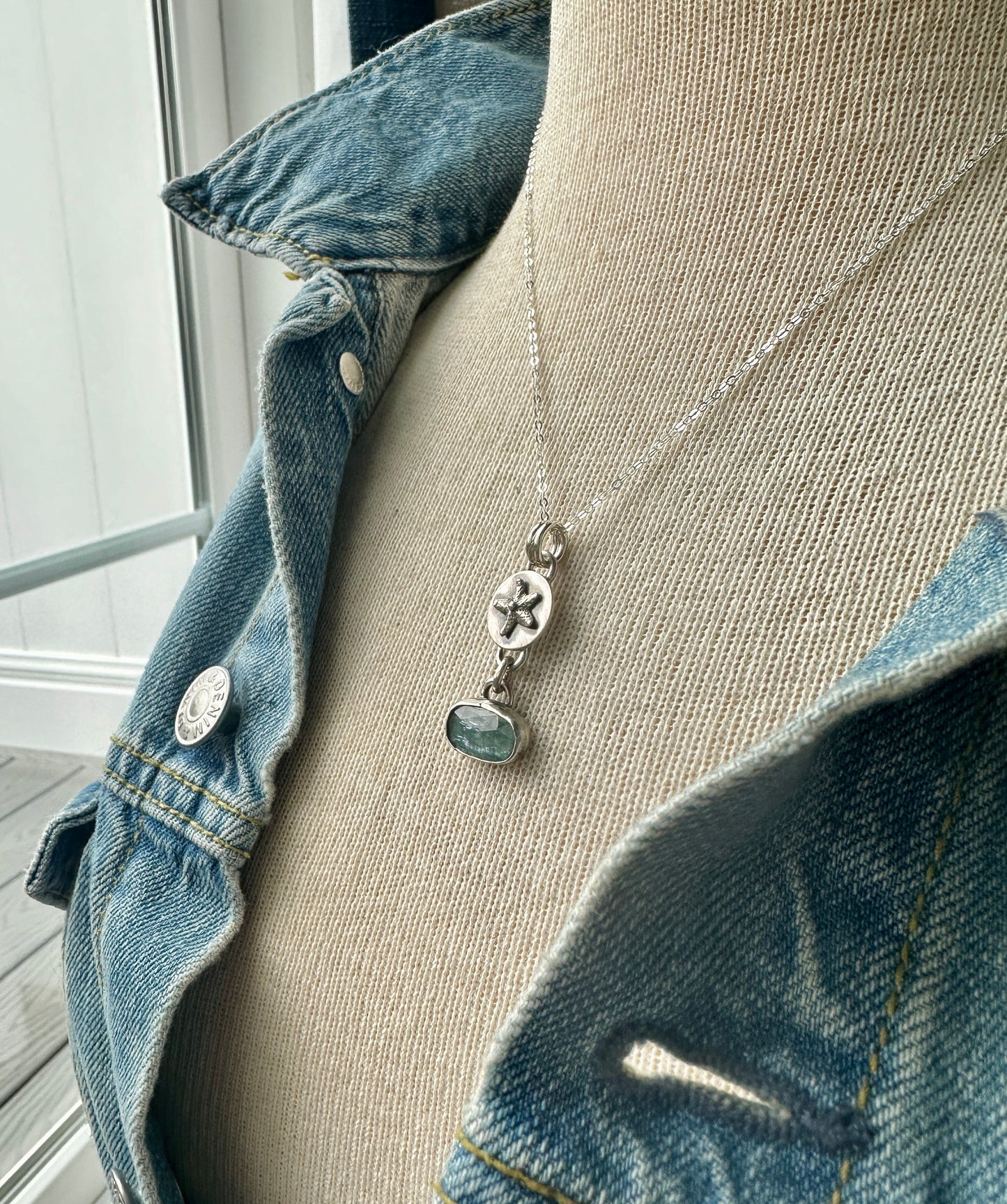 Starfish and Kyanite Necklace