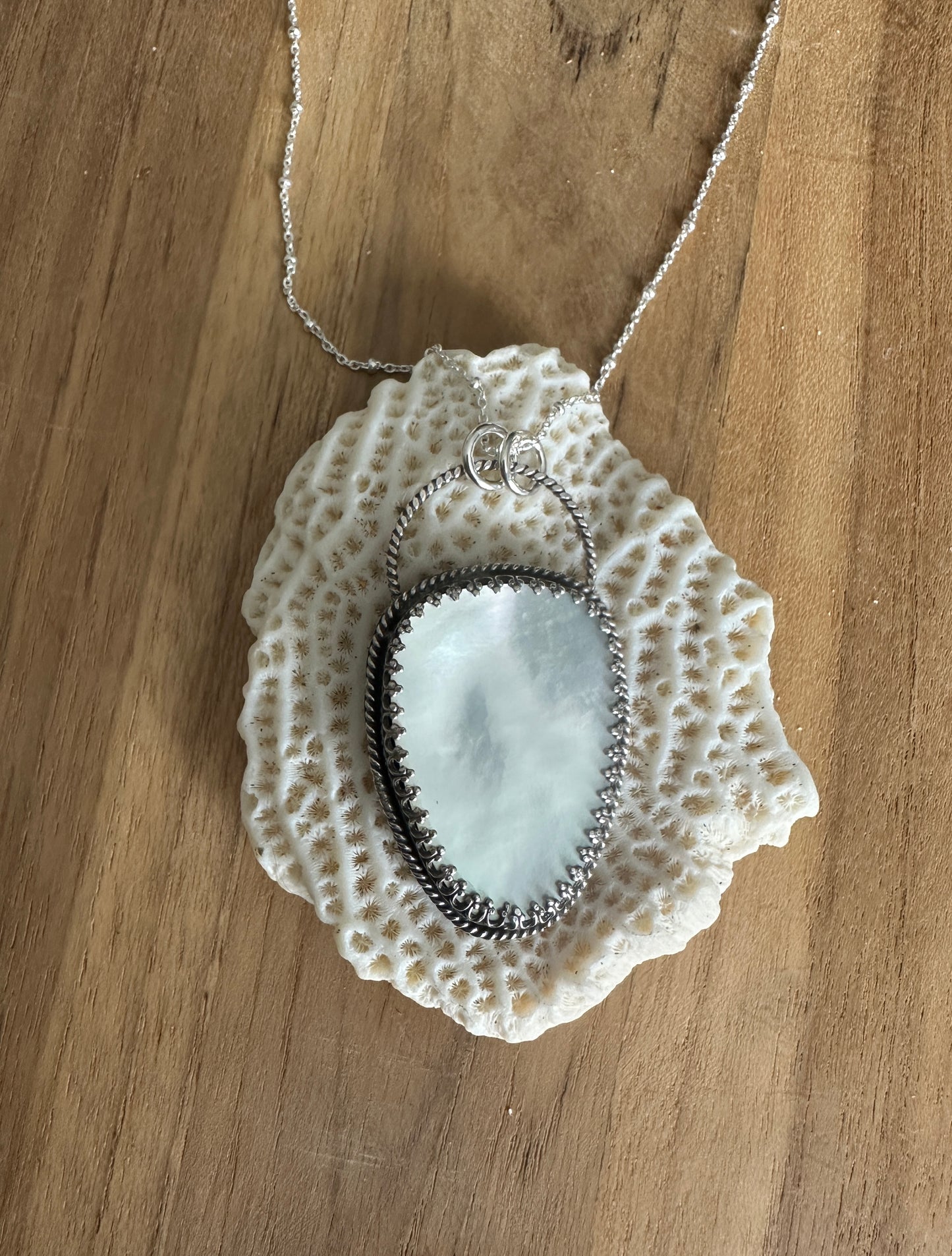 Mother Of Pearl Pendant Necklace