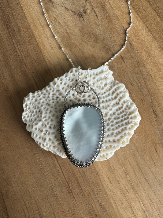 Mother Of Pearl Pendant Necklace