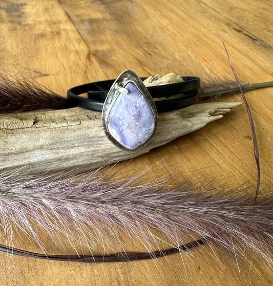 Tiffany Stone Leather Wrap Bracelet