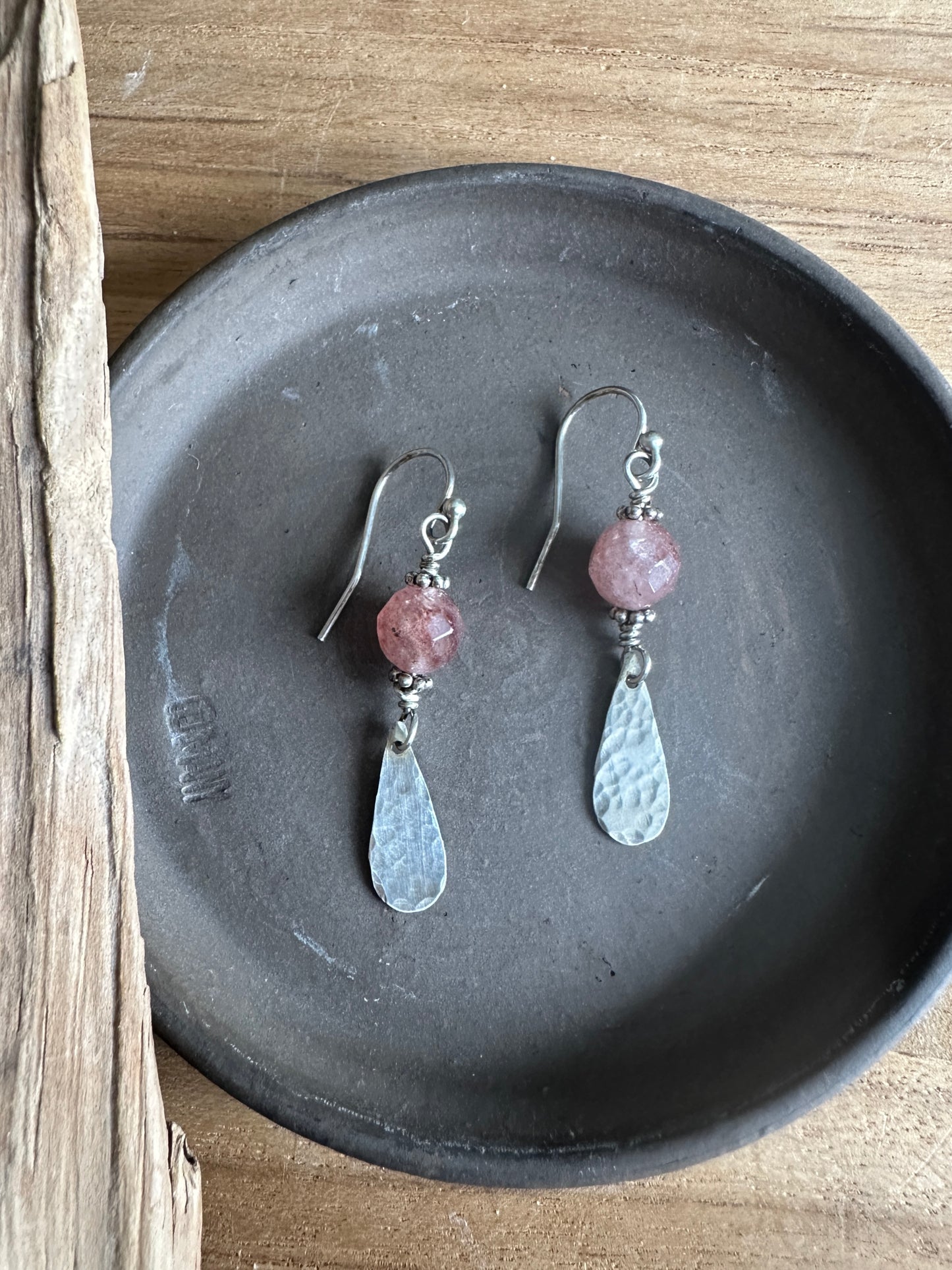 Hammered Teardrop Earrings