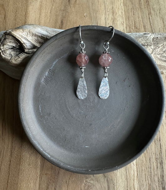 Hammered Teardrop Earrings