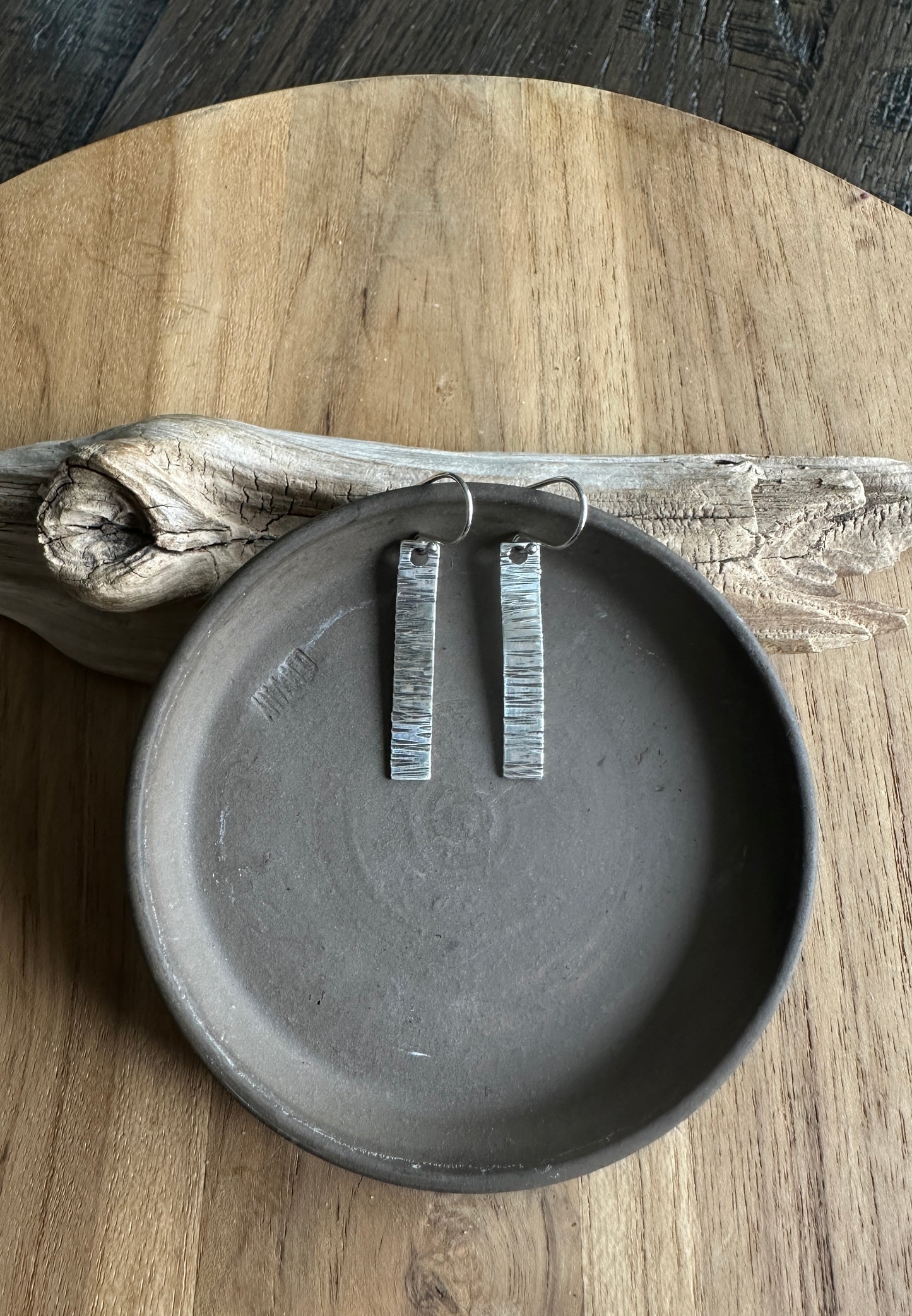 Hammered Bar Earrings