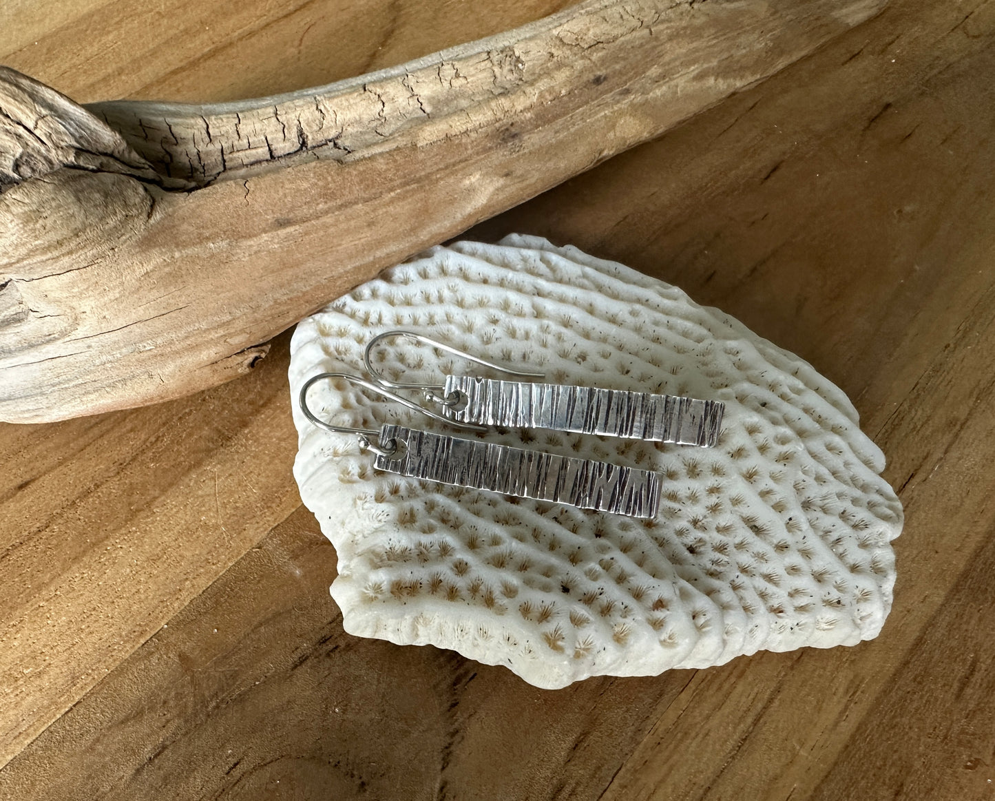 Hammered Bar Earrings