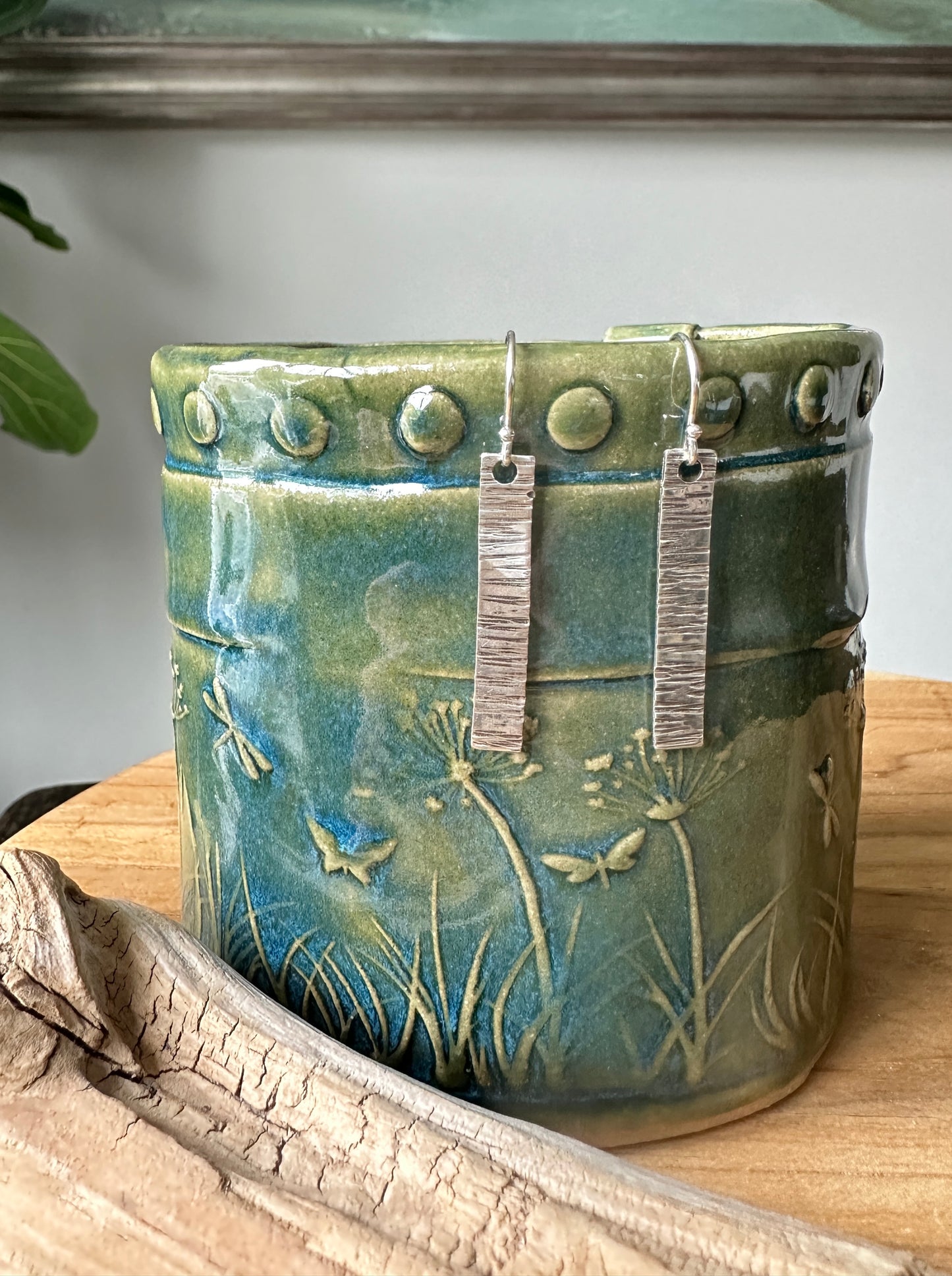 Hammered Bar Earrings