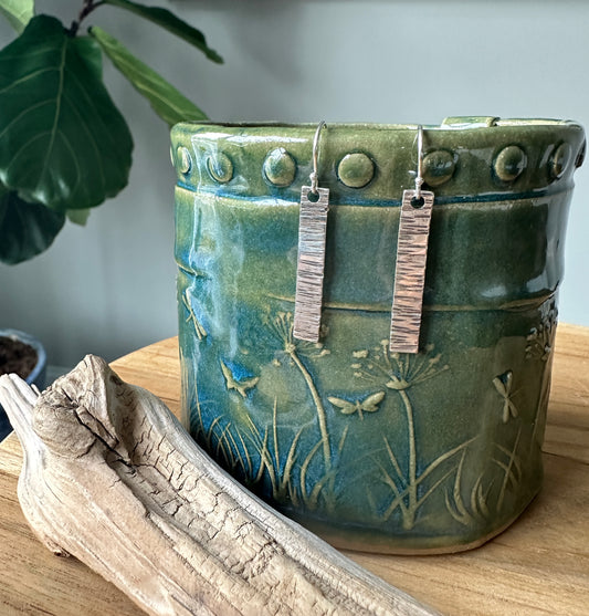 Hammered Bar Earrings