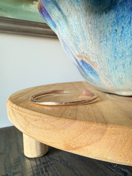 Brass Hammered Cuff