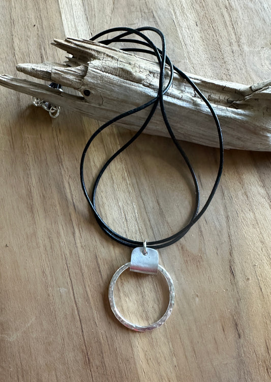 Hammered Circle Necklace