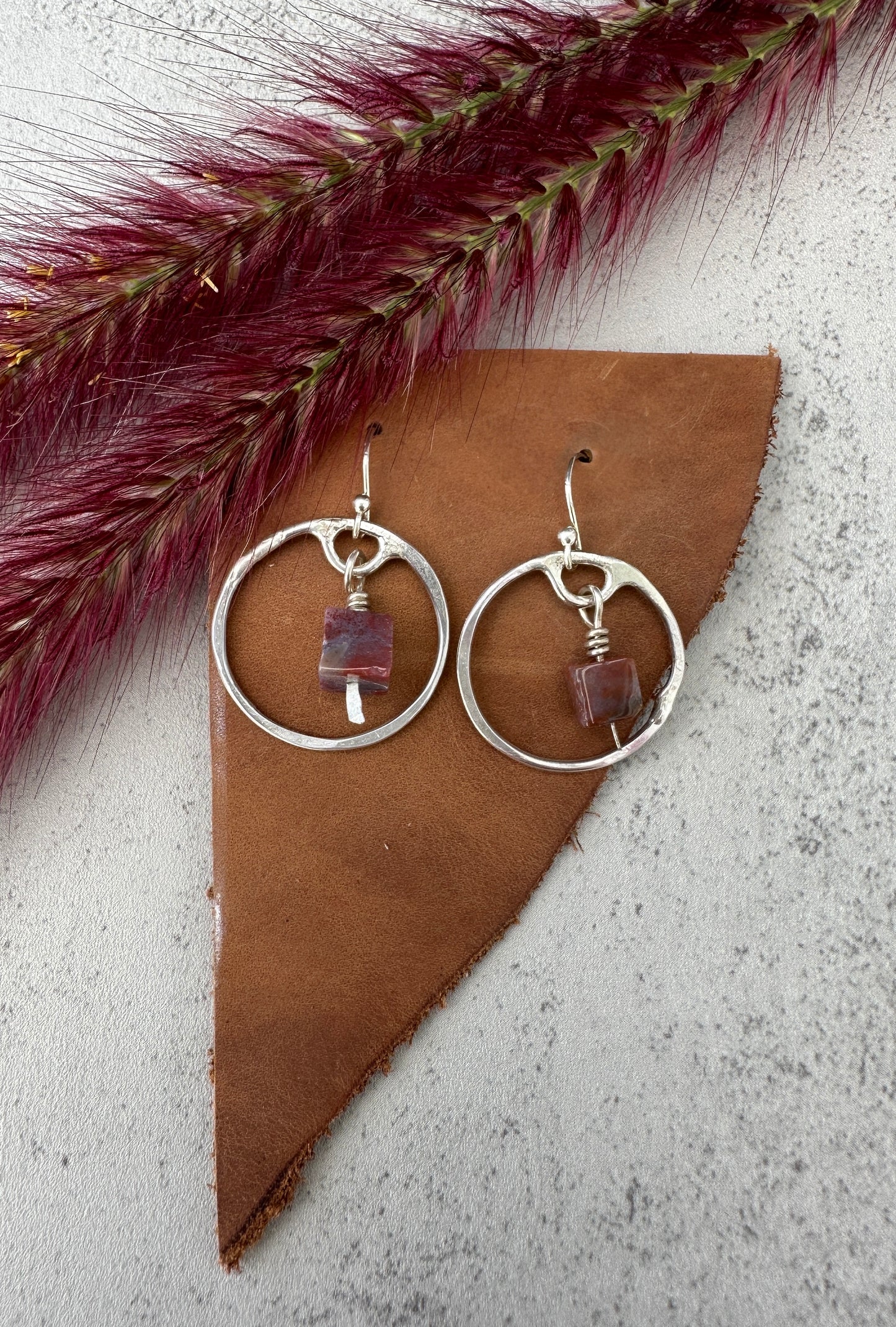 Jasper Circle Earrings