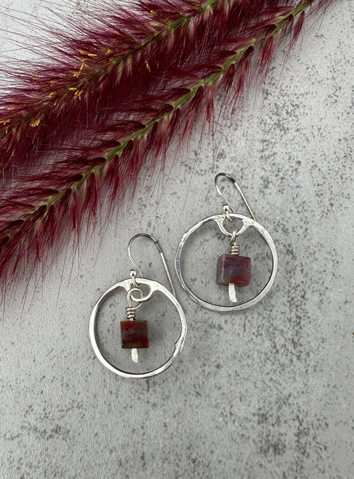 Jasper Circle Earrings