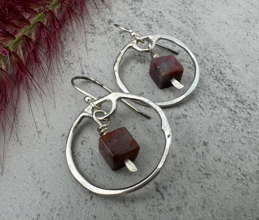 Jasper Circle Earrings