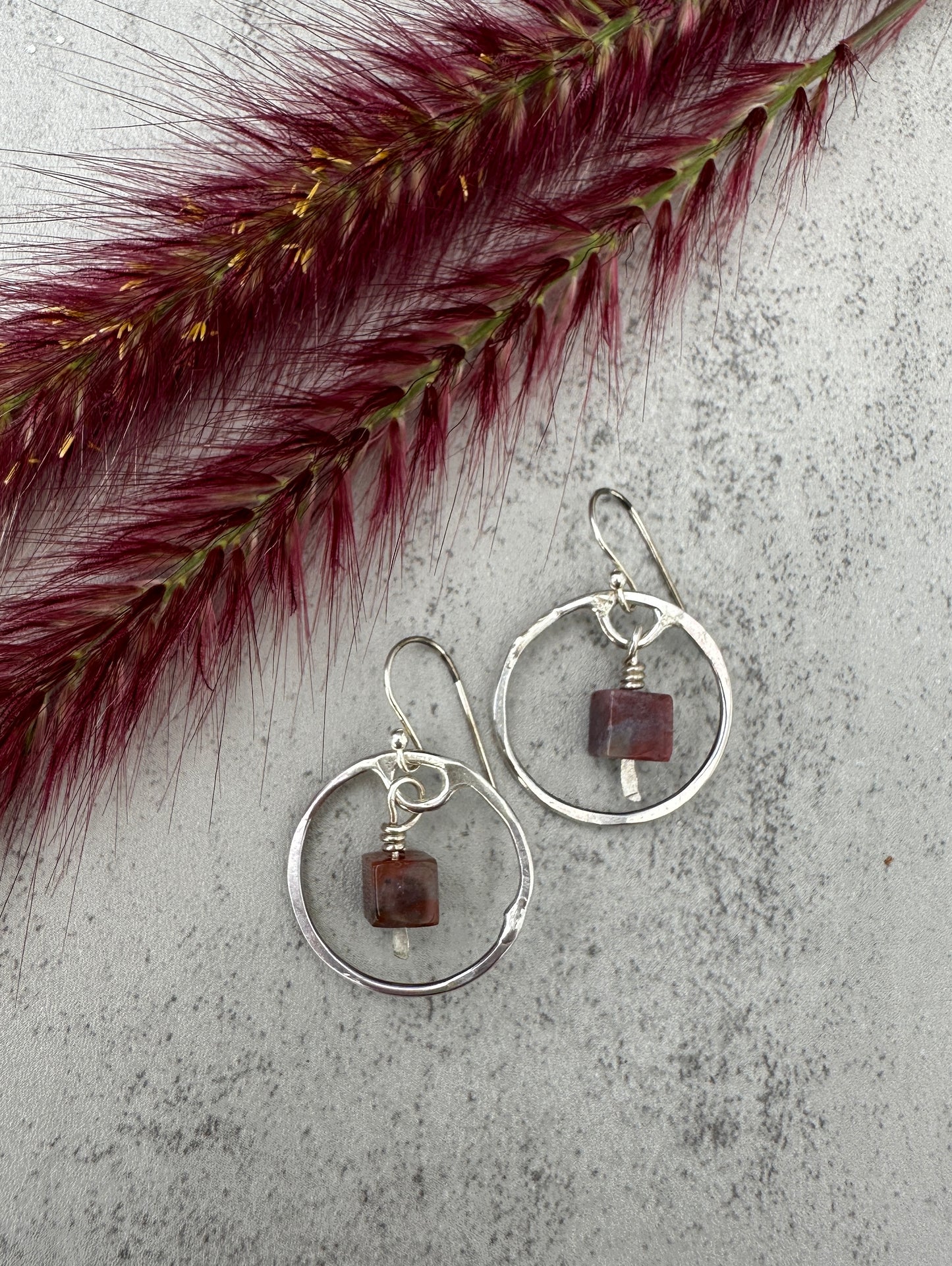 Jasper Circle Earrings