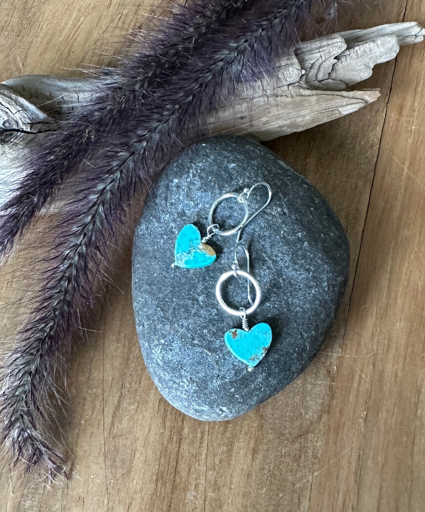 Kingsman Turquoise Heart Dangle Earrings