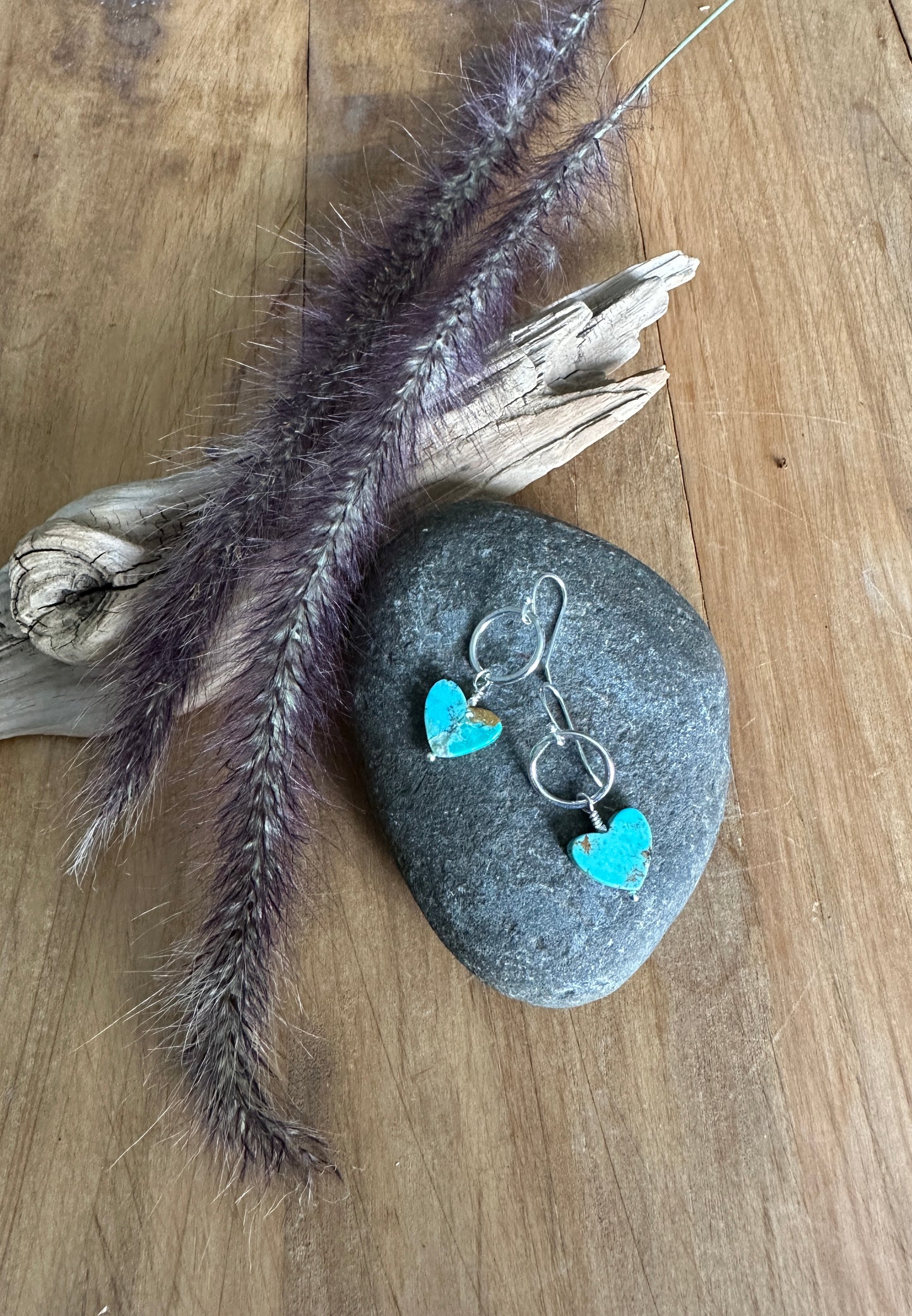 Kingsman Turquoise Heart Dangle Earrings