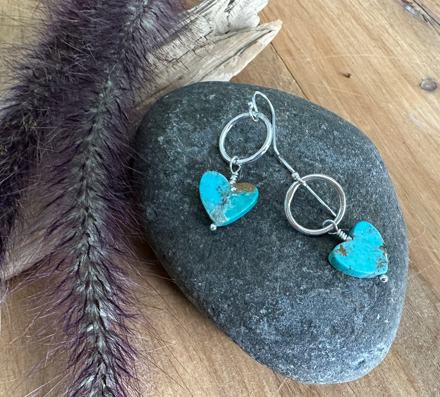 Kingsman Turquoise Heart Dangle Earrings