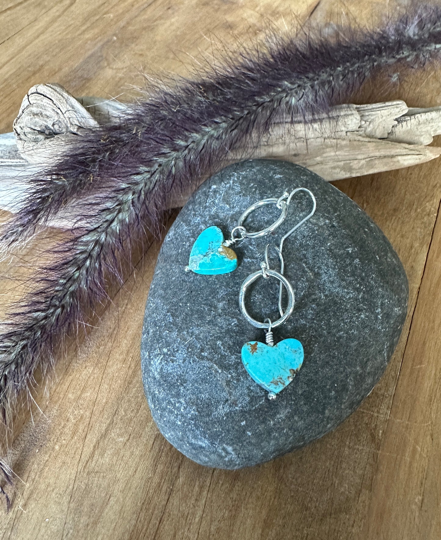 Kingsman Turquoise Heart Dangle Earrings