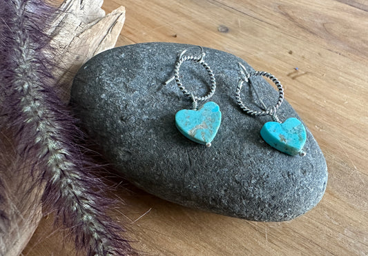 Kingsman Turquoise Heart Earrings